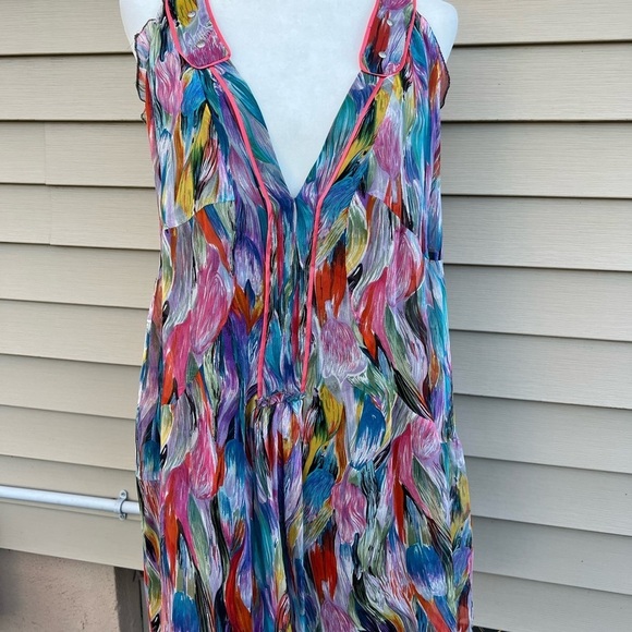 Erica Davies 100% silk top Women multicolored size 6 - Picture 9 of 13